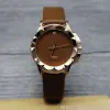 New fashionable rose gold non-scale starry sky leather strap ladies' fashion watch ladies' wristwatch details Picture